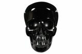 Realistic, Polished Black Obsidian Skull #151043-1